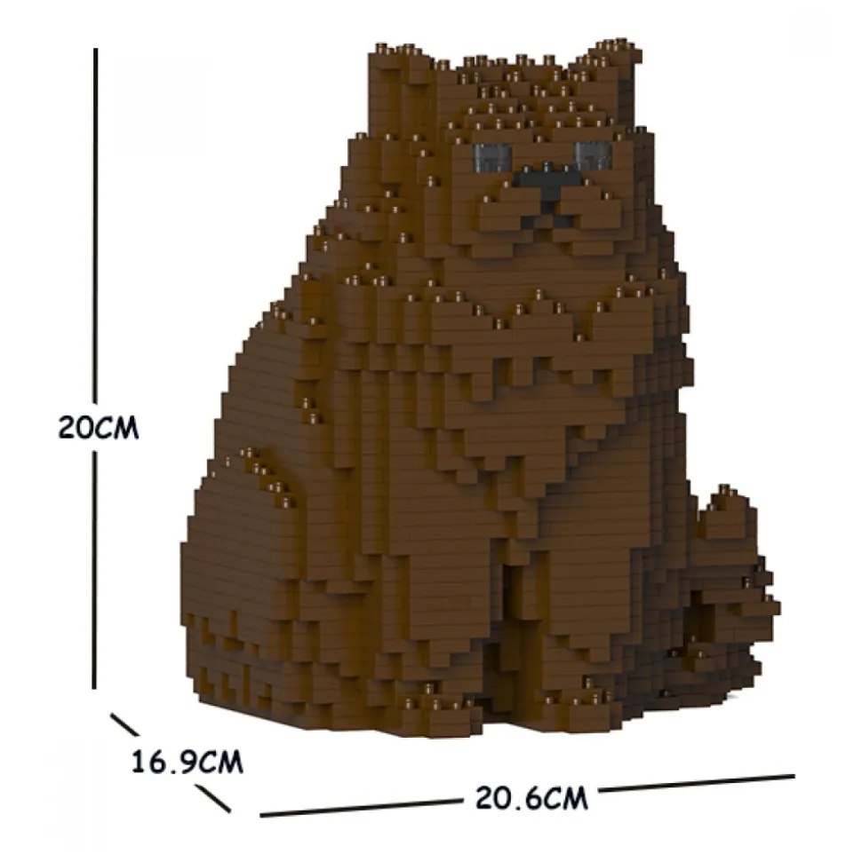 Jekca - Persian Cat 01S-M05 - Lego - Sculpture - Construction - 4D - Brick Animals - Toys - Avvenice
