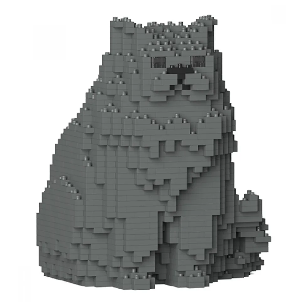 Jekca - Persian Cat 01S-M02 - Lego - Sculpture - Construction - 4D - Brick Animals - Toys - Avvenice