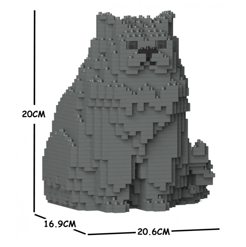 Jekca - Persian Cat 01S-M02 - Lego - Sculpture - Construction - 4D - Brick Animals - Toys - Avvenice