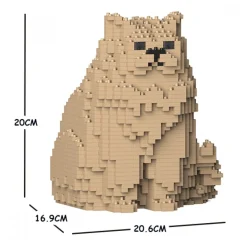 Jekca - Persian Cat 01S-M03 - Lego - Sculpture - Construction - 4D - Brick Animals - Toys - Avvenice