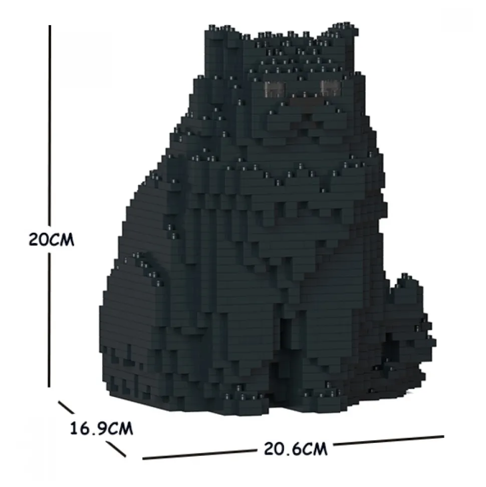 Jekca - Persian Cat 01S-M04 - Lego - Sculpture - Construction - 4D - Brick Animals - Toys - Avvenice