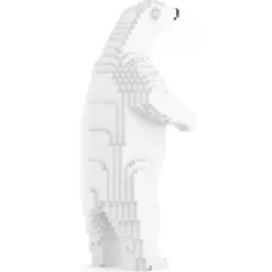 Jekca - Polar Bear 02 - Big - Lego - Sculpture - Construction - 4D - Brick Animals - Toys - Avvenice