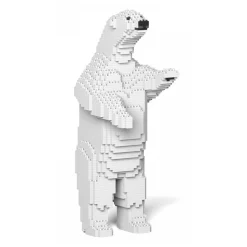 Jekca - Polar Bear 02S - Lego - Sculpture - Construction - 4D - Brick Animals - Toys - Avvenice