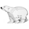 Jekca - Polar Bear 01S - Lego - Sculpture - Construction - 4D - Brick Animals - Toys - Avvenice