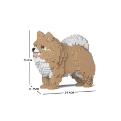Jekca - Pomeranian - Canidae Fox - Dog - 02S-M01 - Lego - Sculpture - Construction - 4D - Brick Animals - Toys - Avvenice