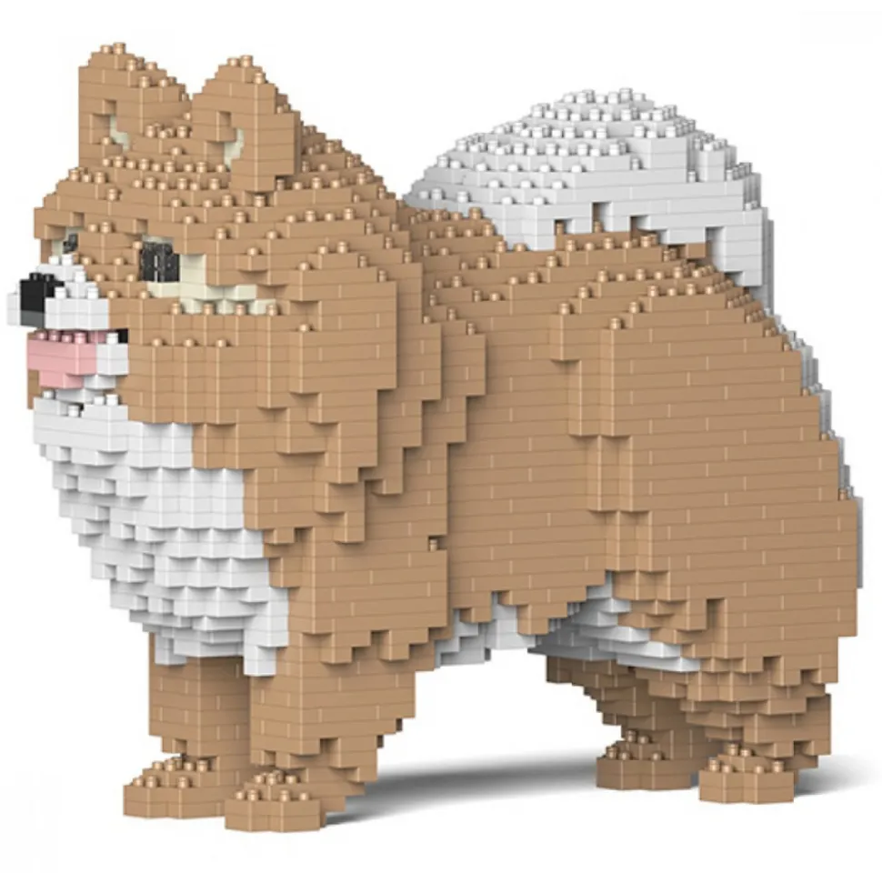 Jekca - Pomeranian 02-M01 - Big - Lego - Sculpture - Construction - 4D - Brick Animals - Toys - Avvenice