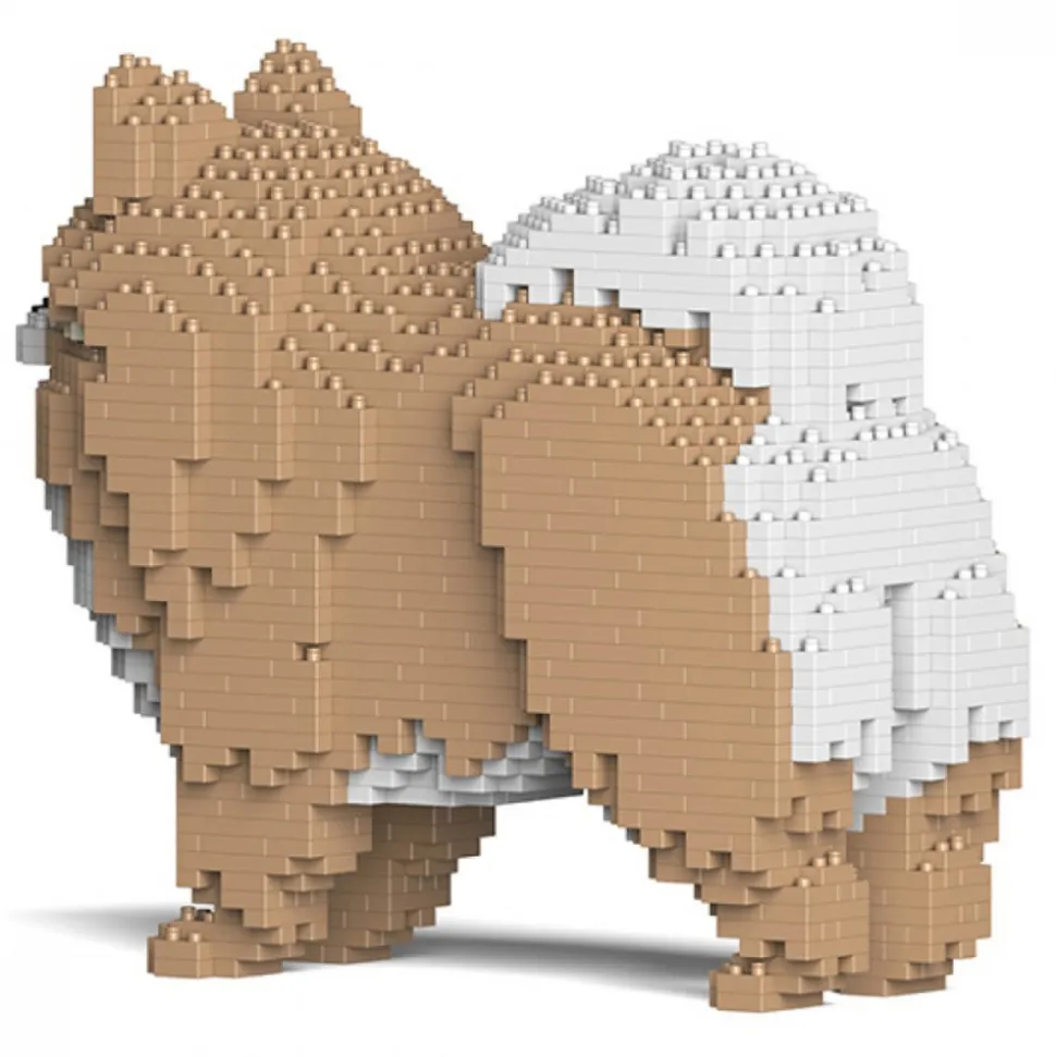 Jekca - Pomeranian 02-M01 - Big - Lego - Sculpture - Construction - 4D - Brick Animals - Toys - Avvenice