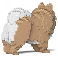 Jekca - Pomeranian 02-M01 - Big - Lego - Sculpture - Construction - 4D - Brick Animals - Toys - Avvenice