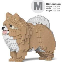 Jekca - Pomeranian 02-M01 - Big - Lego - Sculpture - Construction - 4D - Brick Animals - Toys - Avvenice