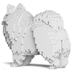 Jekca - Pomeranian 02-M02 - Big - Lego - Sculpture - Construction - 4D - Brick Animals - Toys - Avvenice