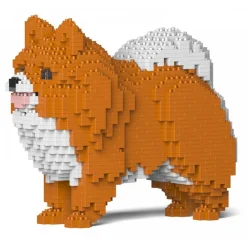 Jekca - Pomeranian 02-M05 - Big - Lego - Sculpture - Construction - 4D - Brick Animals - Toys - Avvenice
