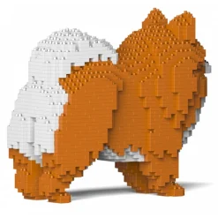 Jekca - Pomeranian 02-M05 - Big - Lego - Sculpture - Construction - 4D - Brick Animals - Toys - Avvenice