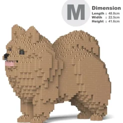 Jekca - Pomeranian 02-M04 - Big - Lego - Sculpture - Construction - 4D - Brick Animals - Toys - Avvenice