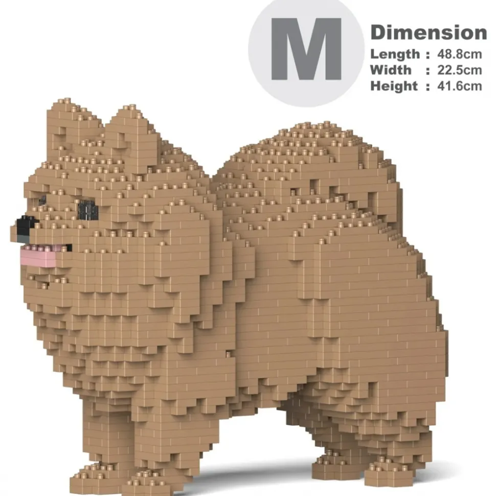 Jekca - Pomeranian 02-M04 - Big - Lego - Sculpture - Construction - 4D - Brick Animals - Toys - Avvenice