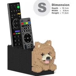 Jekca - Pomeranian Remote Control Rack 01S - Lego - Sculpture - Construction - 4D - Brick Animals - Toys - Avvenice