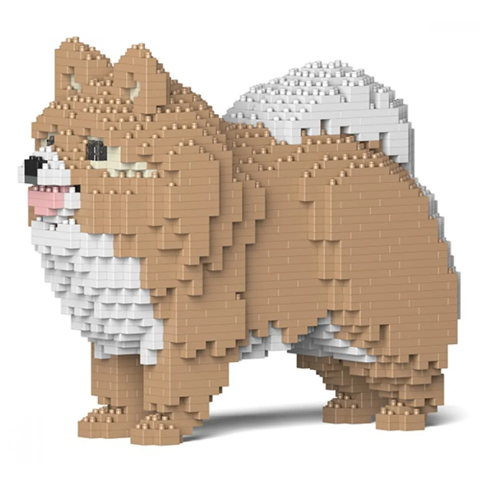 Jekca - Pomeranian 02S-M01 - Lego - Sculpture - Construction - 4D - Brick Animals - Toys - Avvenice