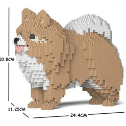 Jekca - Pomeranian 02S-M01 - Lego - Sculpture - Construction - 4D - Brick Animals - Toys - Avvenice
