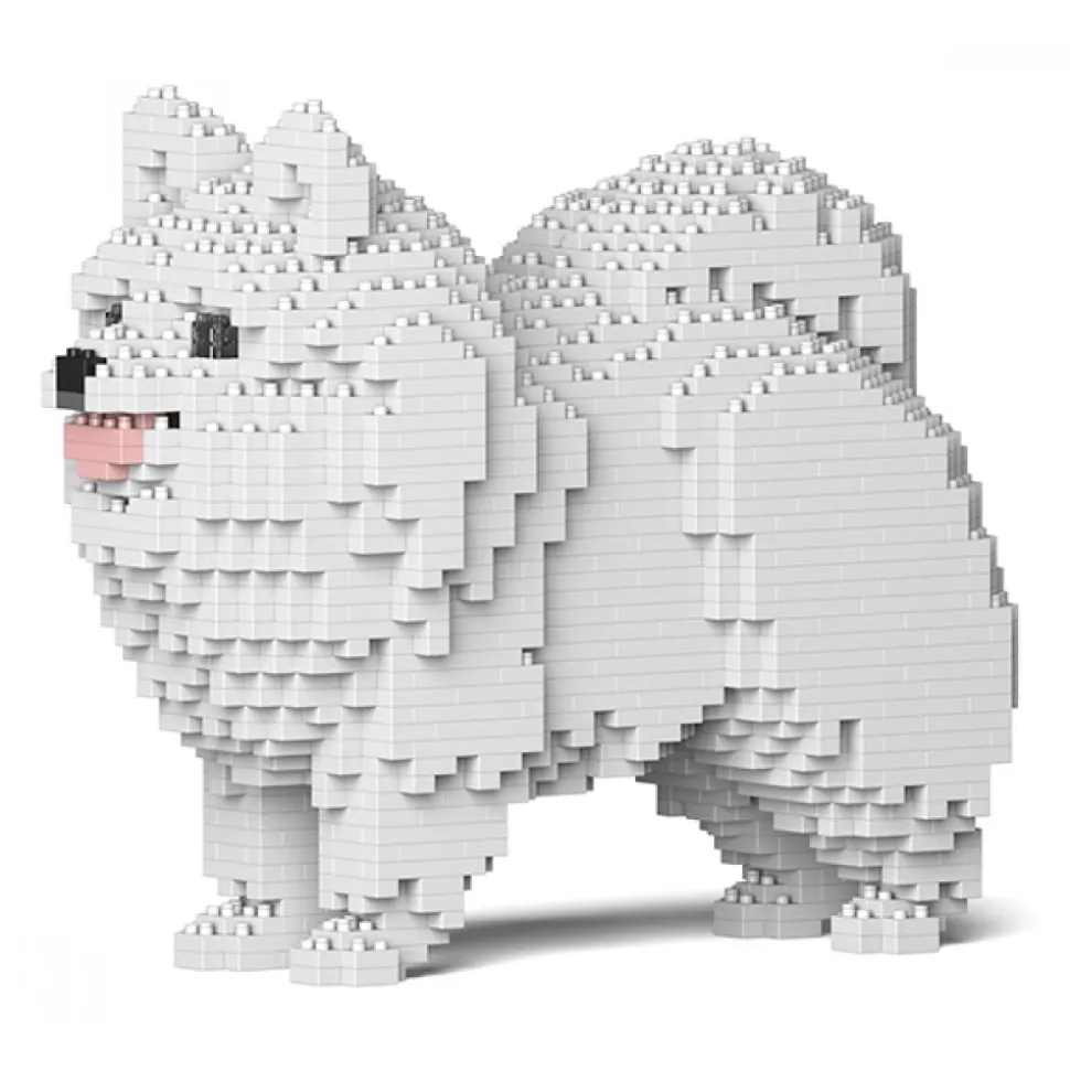 Jekca - Pomeranian 02S-M02 - Lego - Sculpture - Construction - 4D - Brick Animals - Toys - Avvenice