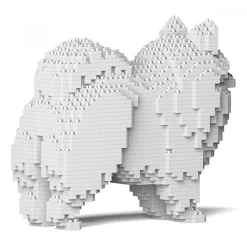 Jekca - Pomeranian 02S-M02 - Lego - Sculpture - Construction - 4D - Brick Animals - Toys - Avvenice