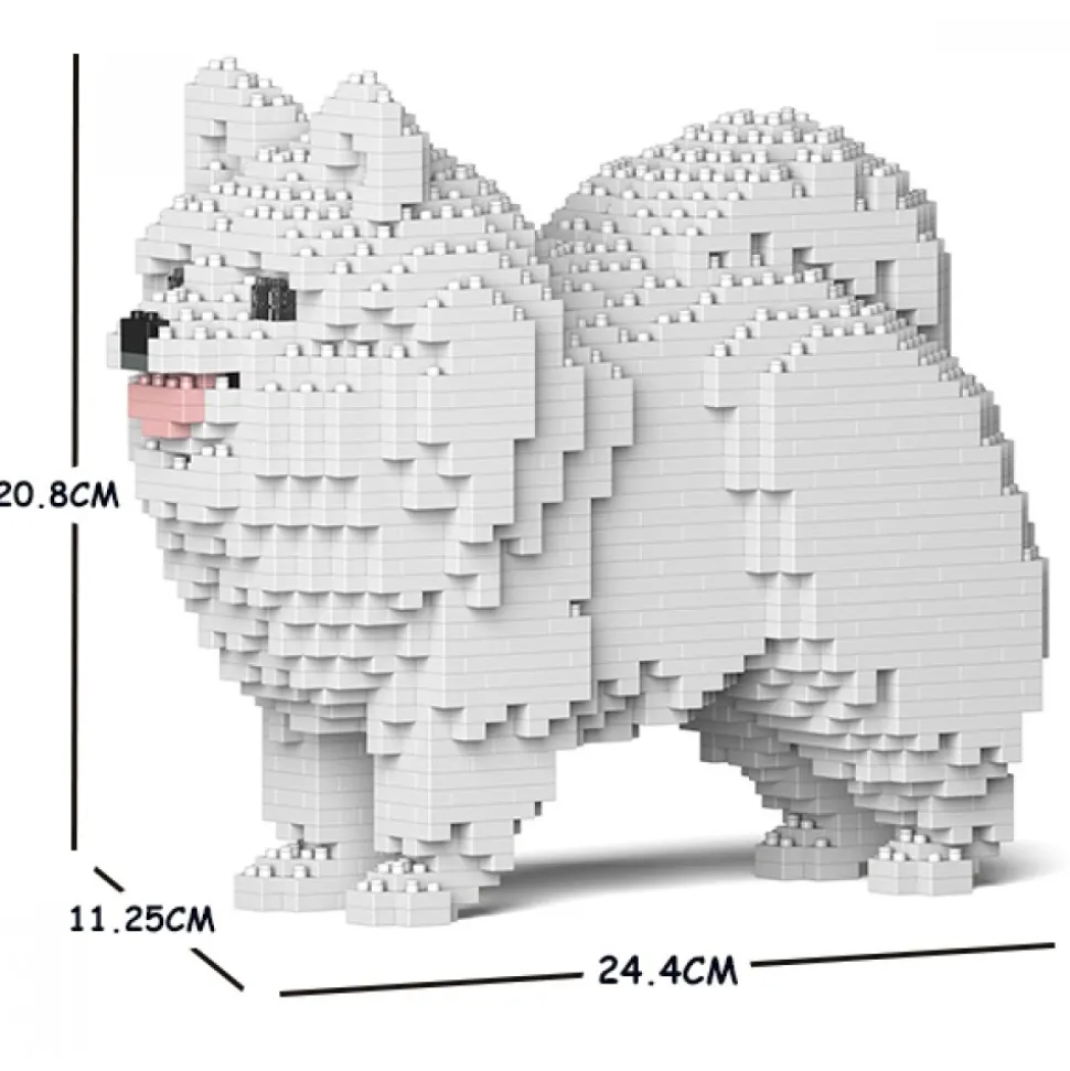 Jekca - Pomeranian 02S-M02 - Lego - Sculpture - Construction - 4D - Brick Animals - Toys - Avvenice