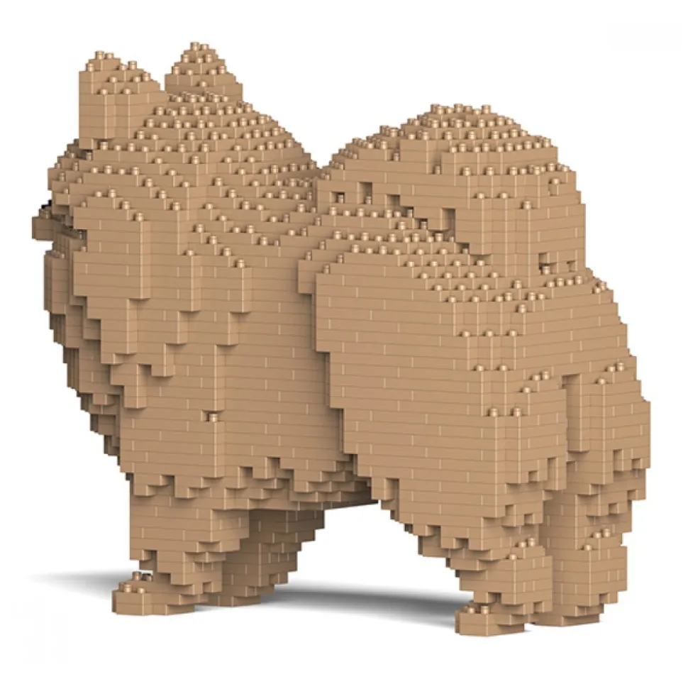 Jekca - Pomeranian 02S-M04 - Lego - Sculpture - Construction - 4D - Brick Animals - Toys - Avvenice