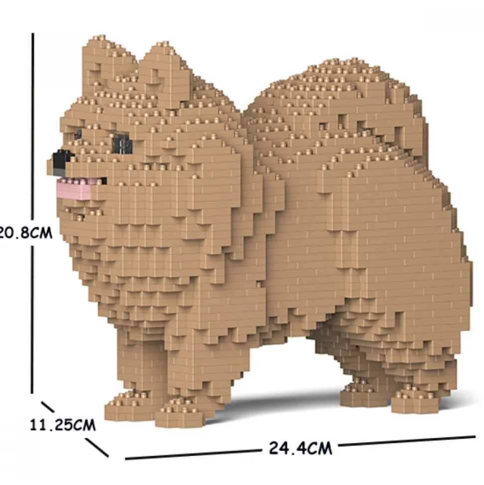 Jekca - Pomeranian 02S-M04 - Lego - Sculpture - Construction - 4D - Brick Animals - Toys - Avvenice
