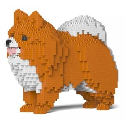 Jekca - Pomeranian 02S-M05 - Lego - Sculpture - Construction - 4D - Brick Animals - Toys - Avvenice
