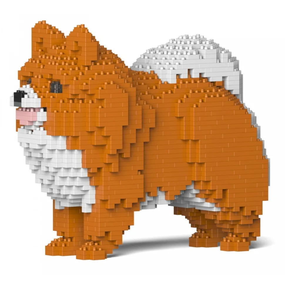 Jekca - Pomeranian 02S-M05 - Lego - Sculpture - Construction - 4D - Brick Animals - Toys - Avvenice
