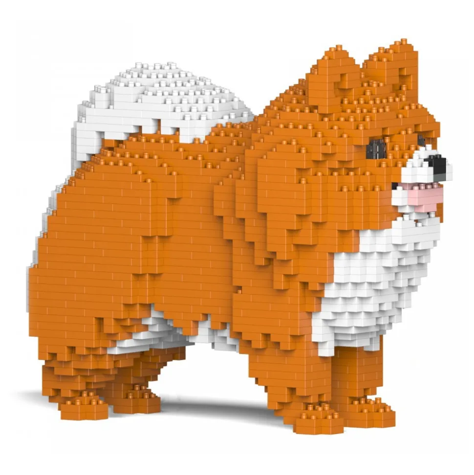 Jekca - Pomeranian 02S-M05 - Lego - Sculpture - Construction - 4D - Brick Animals - Toys - Avvenice