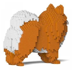 Jekca - Pomeranian 02S-M05 - Lego - Sculpture - Construction - 4D - Brick Animals - Toys - Avvenice