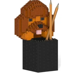 Jekca - Poodle Pencil Cup 01S - Lego - Sculpture - Construction - 4D - Brick Animals - Toys - Avvenice