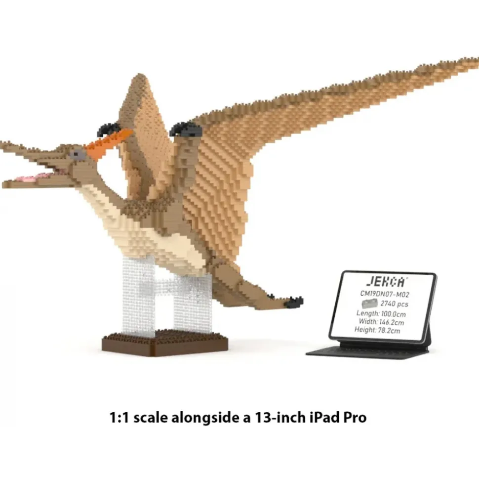 Jekca - Pterodactyl 01-M01 - Big - Lego - Sculpture - Construction - 4D - Brick Animals - Toys - Avvenice