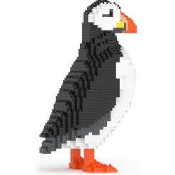 Jekca - Puffin 01 - Lego - Sculpture - Construction - 4D - Brick Animals - Toys - Avvenice
