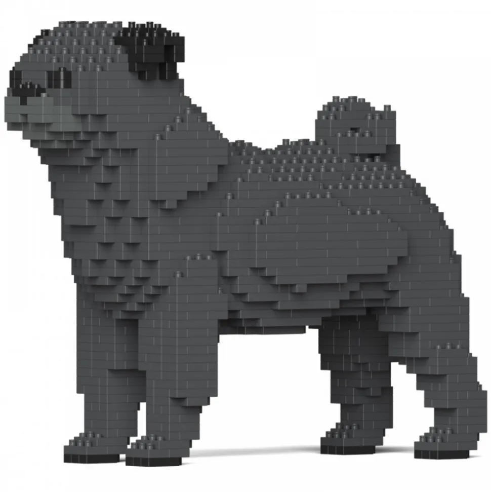 Jekca - Pug 01-M04 - Big - Lego - Sculpture - Construction - 4D - Brick Animals - Toys - Avvenice