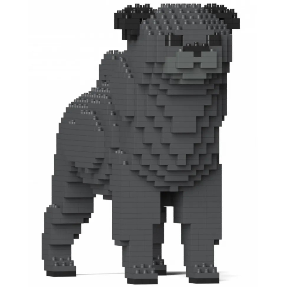 Jekca - Pug 01-M04 - Big - Lego - Sculpture - Construction - 4D - Brick Animals - Toys - Avvenice
