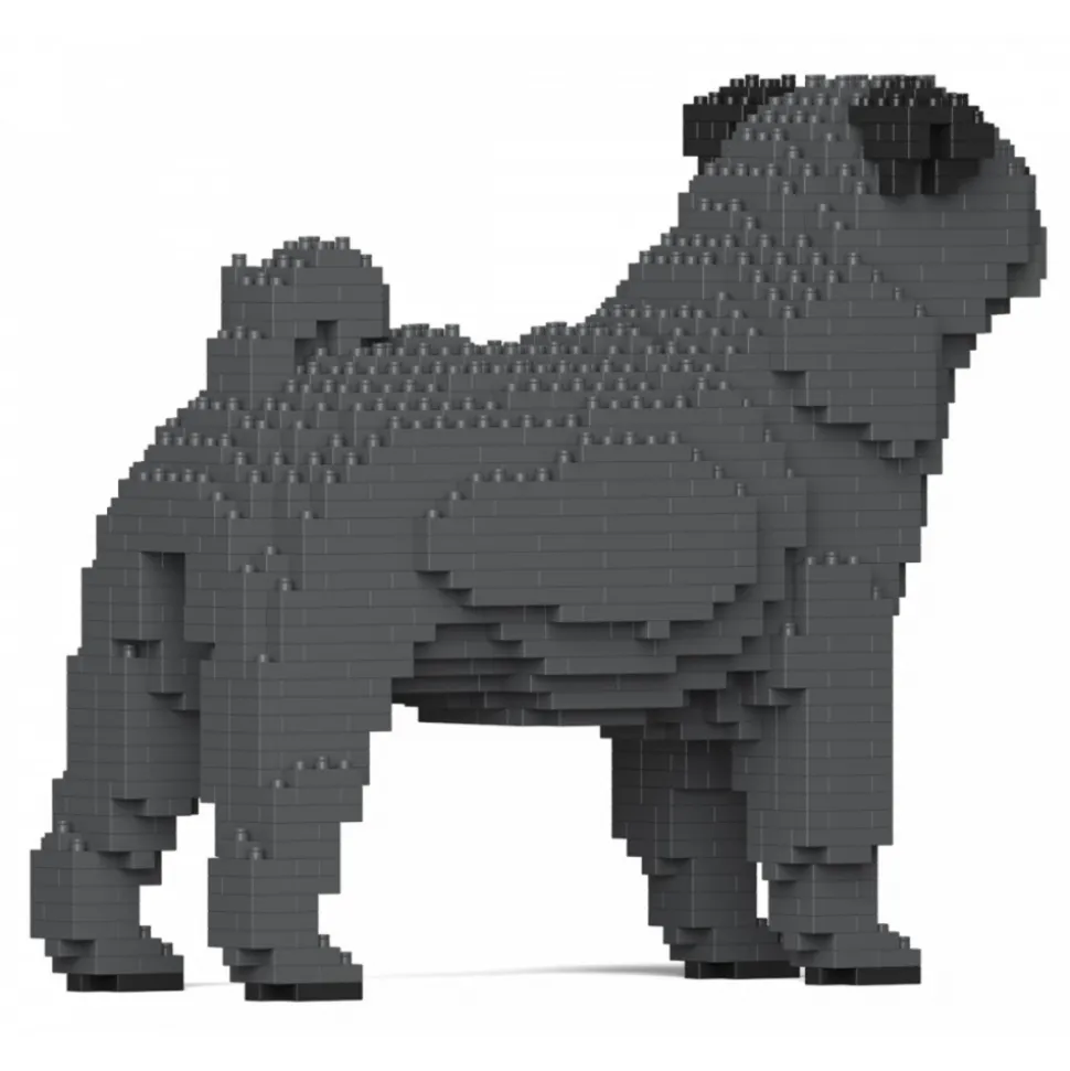 Jekca - Pug 01-M04 - Big - Lego - Sculpture - Construction - 4D - Brick Animals - Toys - Avvenice