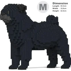 Jekca - Pug 01-M02 - Big - Lego - Sculpture - Construction - 4D - Brick Animals - Toys - Avvenice