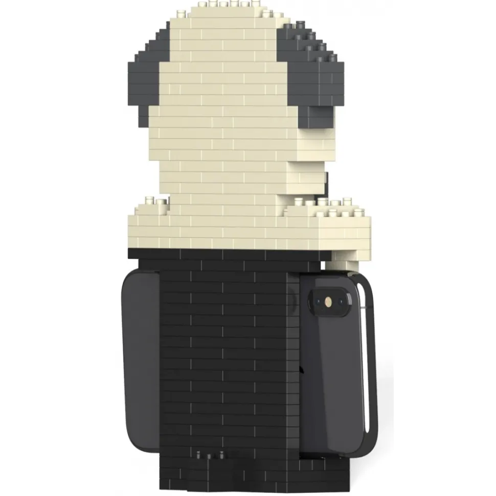 Jekca - Pug Phone Stand 01S - Lego - Sculpture - Construction - 4D - Brick Animals - Toys - Avvenice