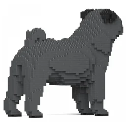 Jekca - Pug 01S-M04 - Lego - Sculpture - Construction - 4D - Brick Animals - Toys - Avvenice