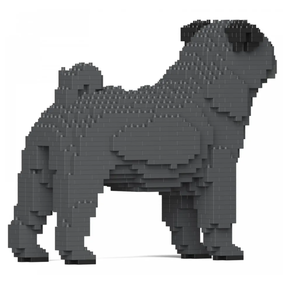 Jekca - Pug 01S-M04 - Lego - Sculpture - Construction - 4D - Brick Animals - Toys - Avvenice