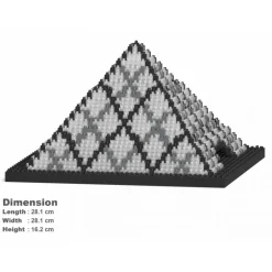 Jekca - Pyramide De Louvre 01S - Lego - Sculpture - Construction - 4D - Brick Animals - Toys - Avvenice