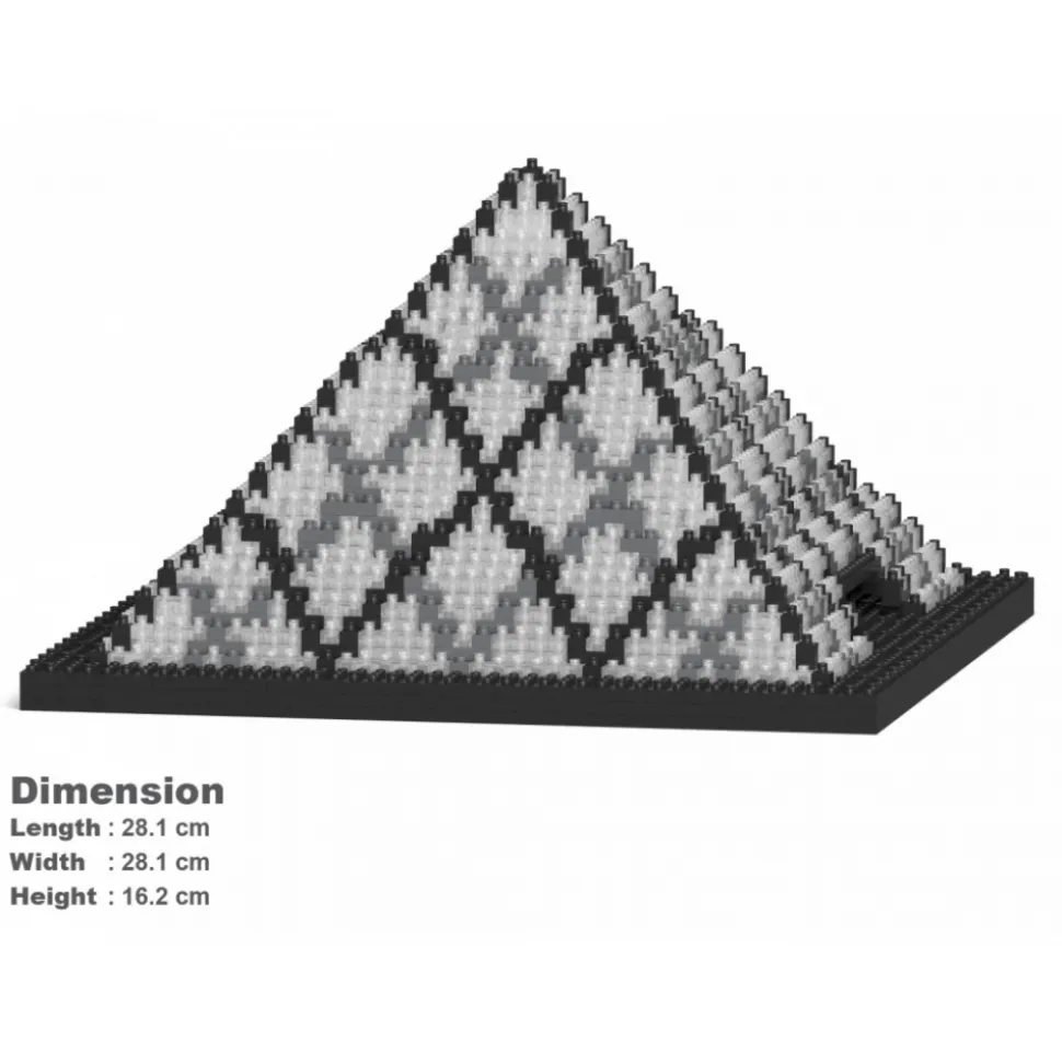 Jekca - Pyramide De Louvre 01S - Lego - Sculpture - Construction - 4D - Brick Animals - Toys - Avvenice