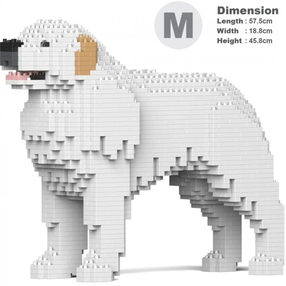 Jekca - Pyrenean Mountain Dog 01 - Big - Lego - Sculpture - Construction - 4D - Brick Animals - Toys - Avvenice