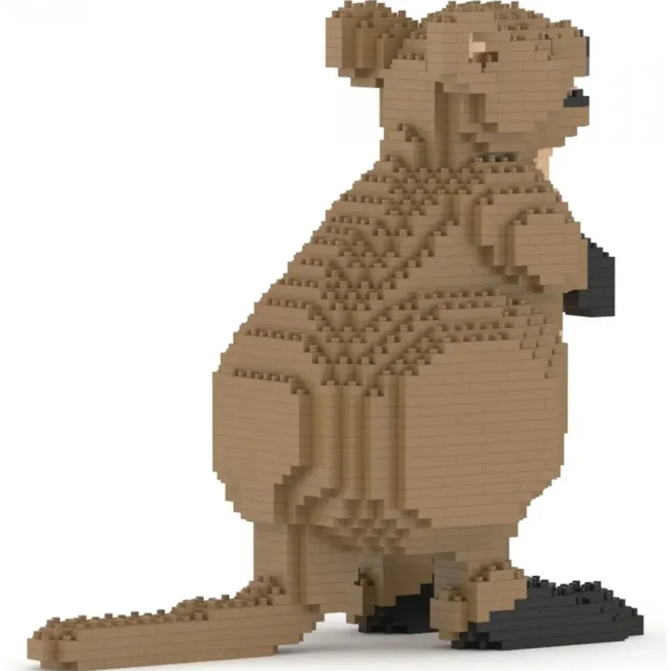 Jekca - Quokka 01 - Big - Lego - Sculpture - Construction - 4D - Brick Animals - Toys - Avvenice