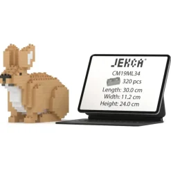 Jekca - Rabbit 02 - Big - Lego - Sculpture - Construction - 4D - Brick Animals - Toys - Avvenice