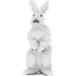 Jekca - Rabbit 01 - Big - Lego - Sculpture - Construction - 4D - Brick Animals - Toys - Avvenice