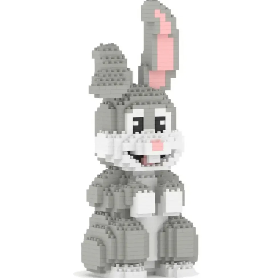 Jekca - Rabbit 03 - Big - Lego - Sculpture - Construction - 4D - Brick Animals - Toys - Avvenice