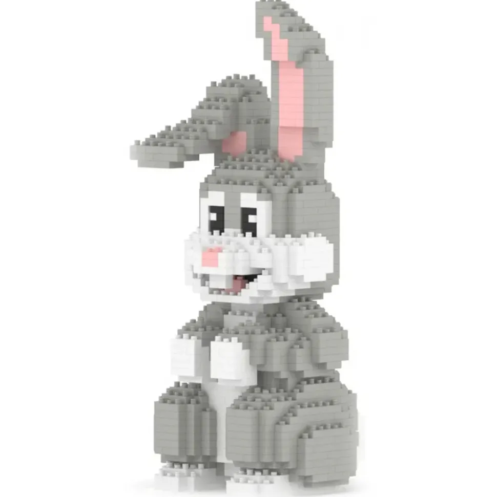 Jekca - Rabbit 03 - Big - Lego - Sculpture - Construction - 4D - Brick Animals - Toys - Avvenice