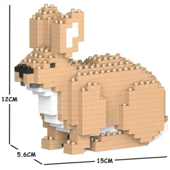 Jekca - Rabbit 02S - Lego - Sculpture - Construction - 4D - Brick Animals - Toys - Avvenice