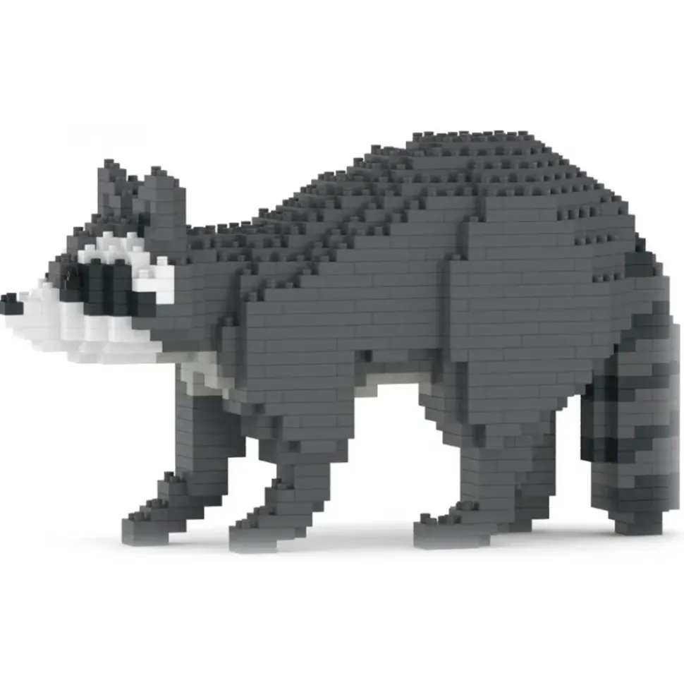 Jekca - Raccoon 01 - Big - Lego - Sculpture - Construction - 4D - Brick Animals - Toys - Avvenice